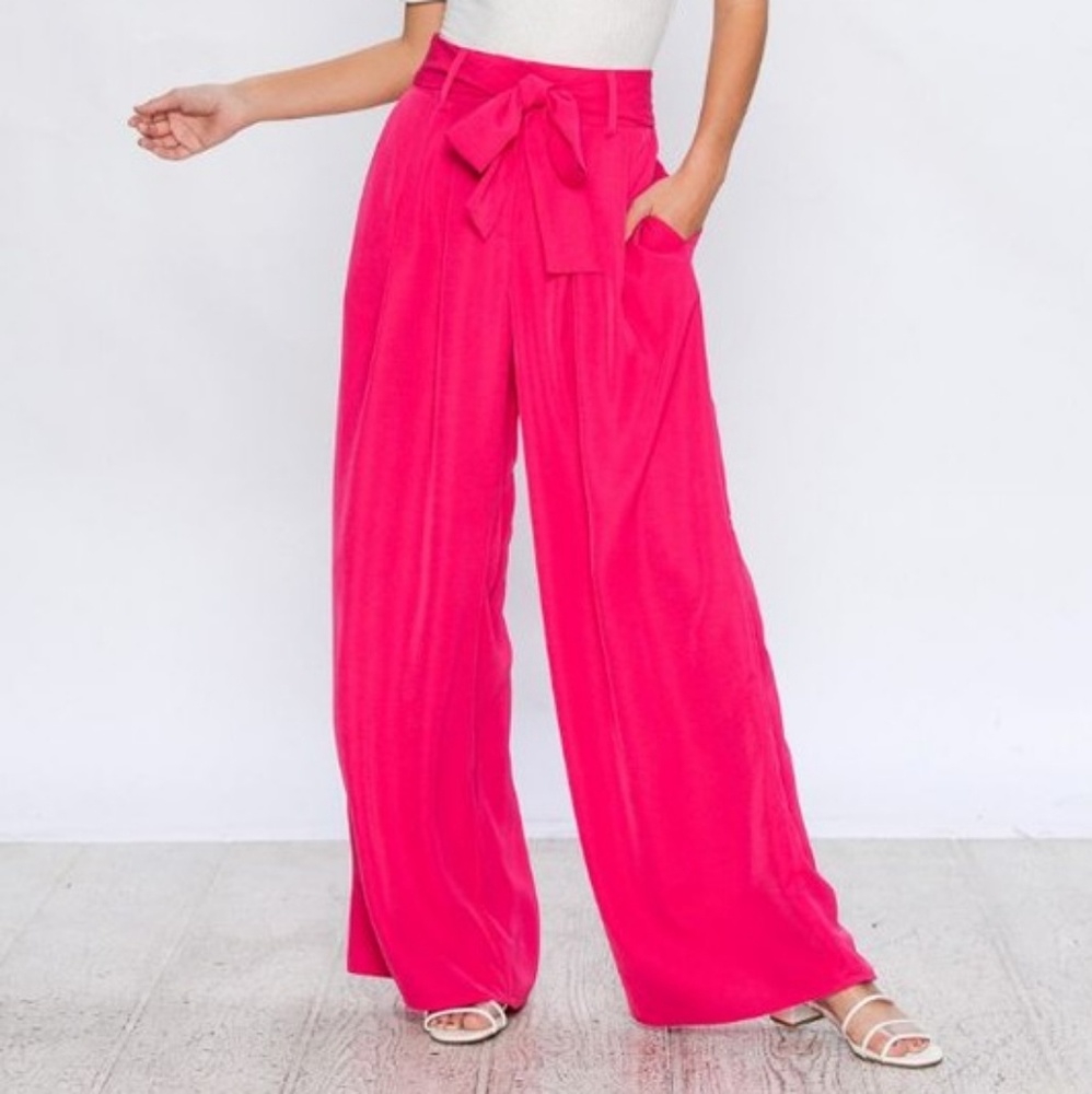 Hot pink palazzo pants NWT